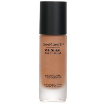 BareMinerals Original Pure Serum Radiant Natural Liquid Foundation Mineral SPF 20 - #Medium Deep Neutral 4.5 (Exp. Date 31 Mar 2026)