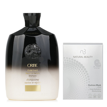 Oribe Oribe Gold Lust Repair & Restore Shampoo 250ml X Natural Beauty r-PGA Deep Hydration Moisturizing Cushion Mask (Exp Date: 13/14/2026) 6x 20ml