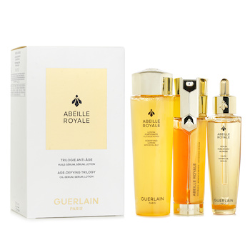 Guerlain Abeille Royale Anti Aging Skincare 3 Step Duo Set (Lotion 150ml + Advanced Serum 50ml + Watery Oil 50ml)